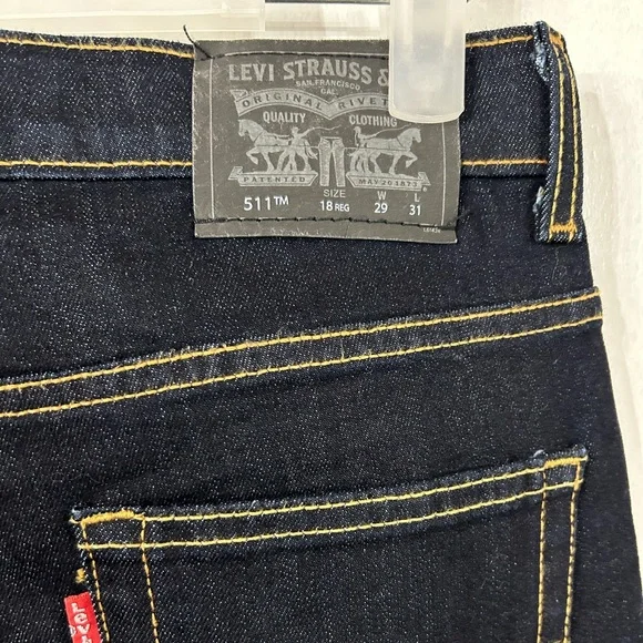 Levi Performance 511 Slim (18Reg) Adjustable waistband 29x31 - Picture 5 of 6